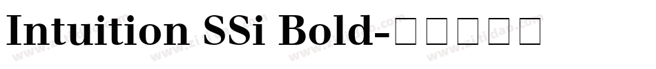 Intuition SSi Bold字体转换